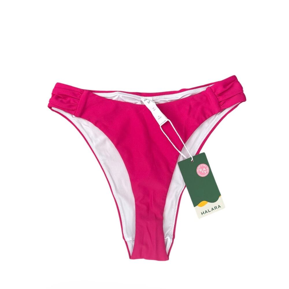 Halara Hot Pink Hi-Hip Bikini Bottom Size Medium